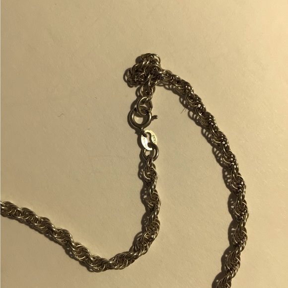 Bohemian Blue and Silver Necklace with Turquoise Pendant - Picture 3 of 7